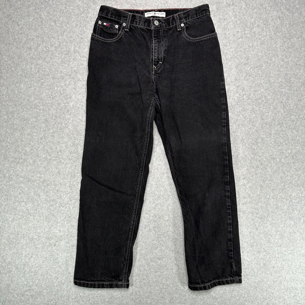 Tommy‎ Hilfiger Vintage High Waisted Straight Leg Black Jeans Womens Size 6